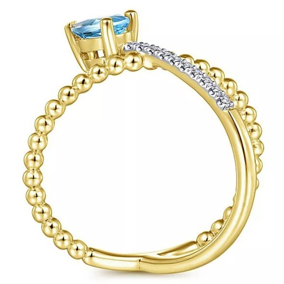 🔥Unique Asymmetric Design 10k Gold Ring Plain Ring, GPMB1505 - Picture 3 of 5